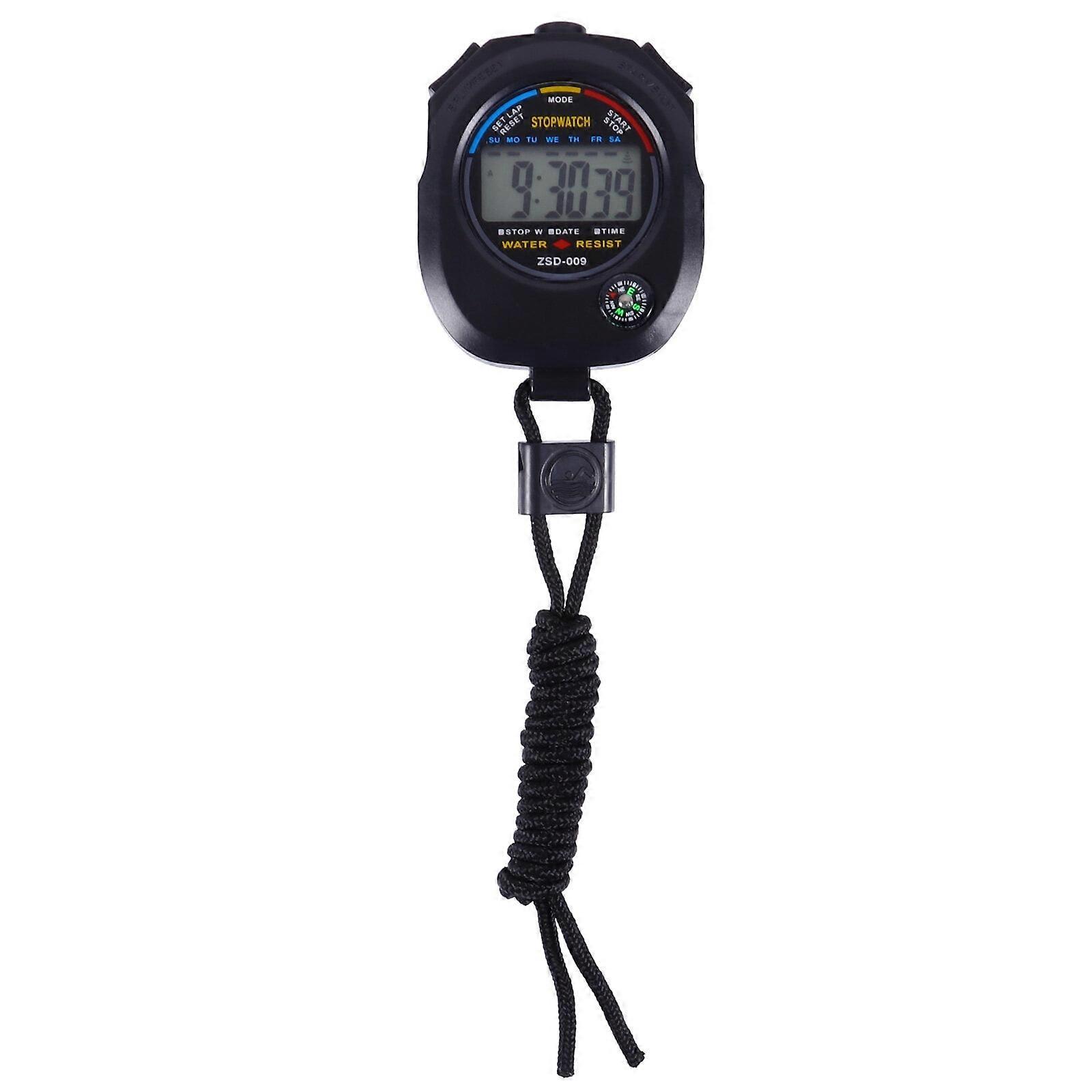 1pc Multi-function Game Stopwatch Match Timer Practical Training Timer (Black)