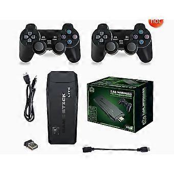 Wireless retro game console, featuring 20,000 games, 9 4K game emulators, HDMI interface, dual 2.4G controllers, 64GB storage space, black version
