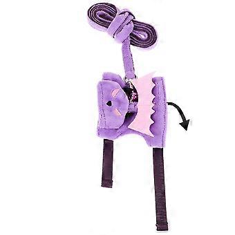 Halloween Rabbit Traction Leash Harness for Walking 3Sets Violet Plush
