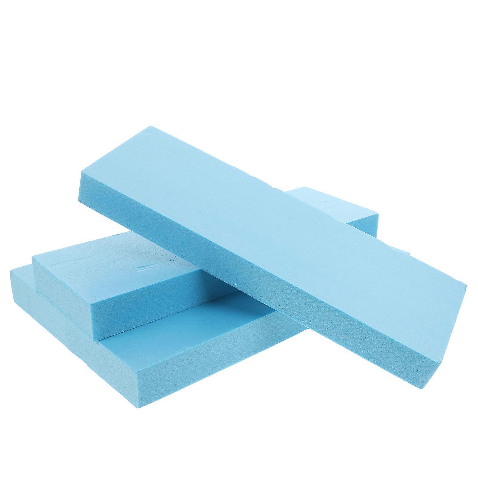 Polystyrene Foam Bricks Blue Craft Foam Block for DIY 4Pcs Rectangular