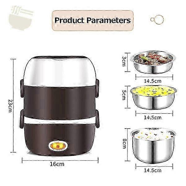 Rice cooker box, 200W multi-functional cooking, three-dimensional circular heating