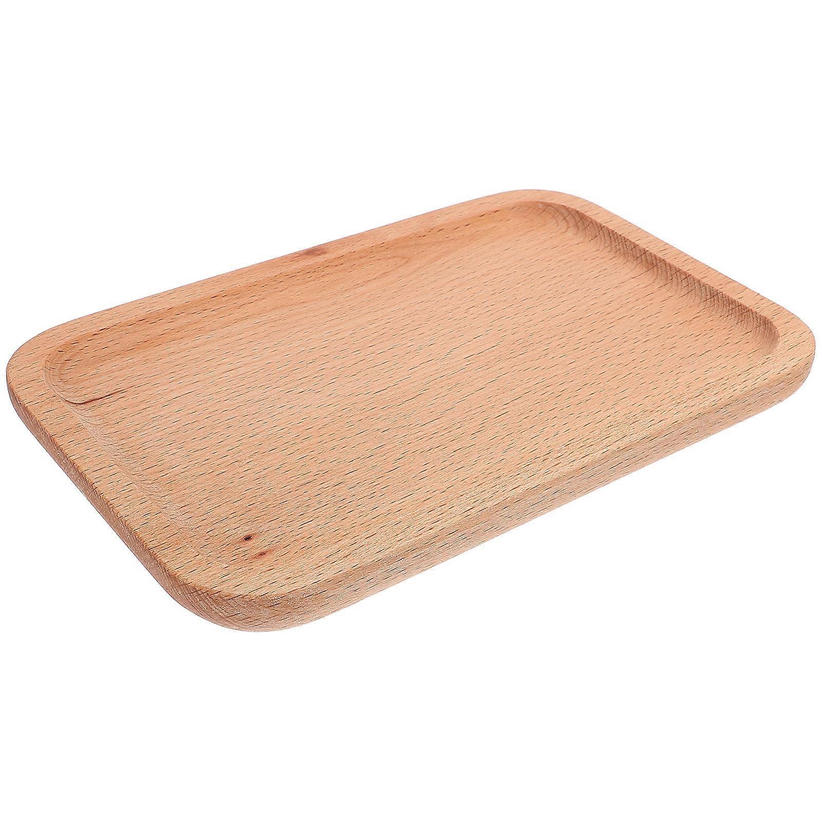 Beech Rectangular Tray for Snack Serving Tray Multipurpose Use