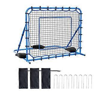 Fotbollsreboundernät, kraftig järnram och PE-nät, lättmonterade bollträningshjälpmedel och utrustning för tonåringar och vuxna, 1,5 x 1,2 meter
