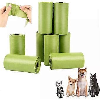 Dog Waste Bags 120 Pack - Thick, Leakproof, Unscented, Cornstarch 33x22cm