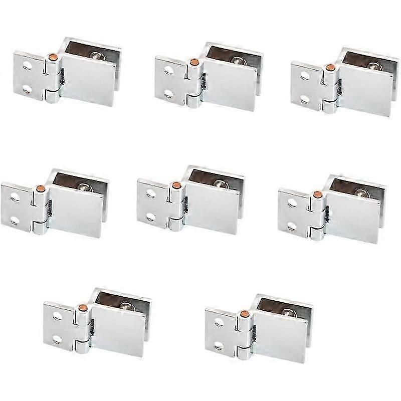 8 Pack Glass Door Hinges Adjustable Single Clamp
