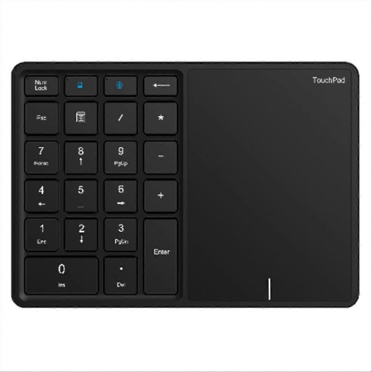 USB+Bluetooth Numeric Keypad with Touchpad Wireless Digital Keyboard with 22 Keys Number Keypad