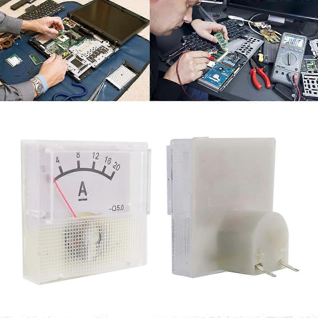 Ammeter 0-20A Analog Current Meter Panel Mechanical Pointers Type 4/8/12/16/20A