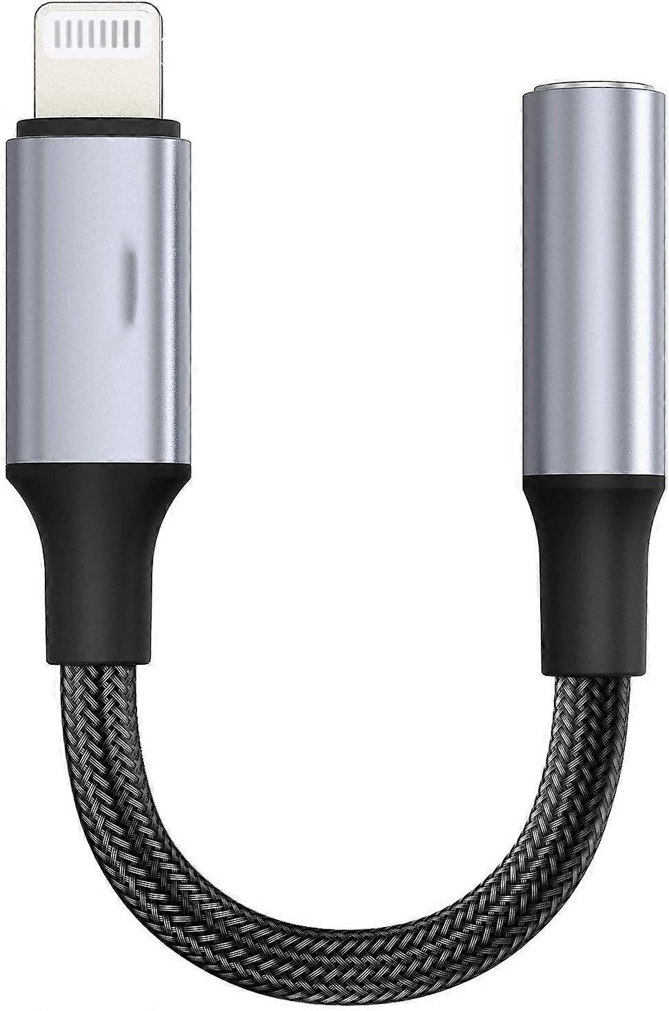 Lightning To 3.5mm Adapter,Headset Adapter Gray