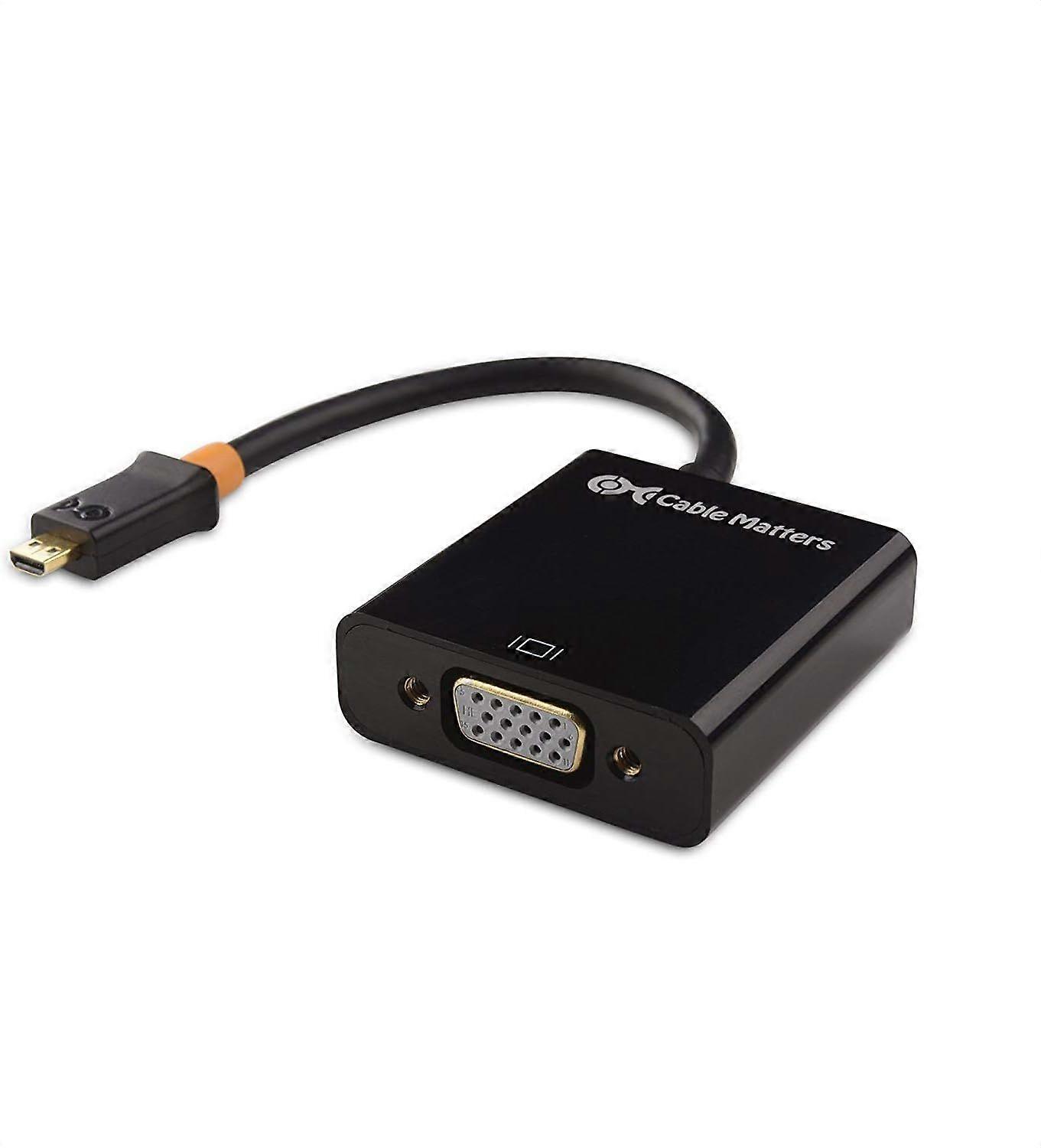 Micro HDMI til VGA-adapter (Micro HDMI til VGA-omformer)