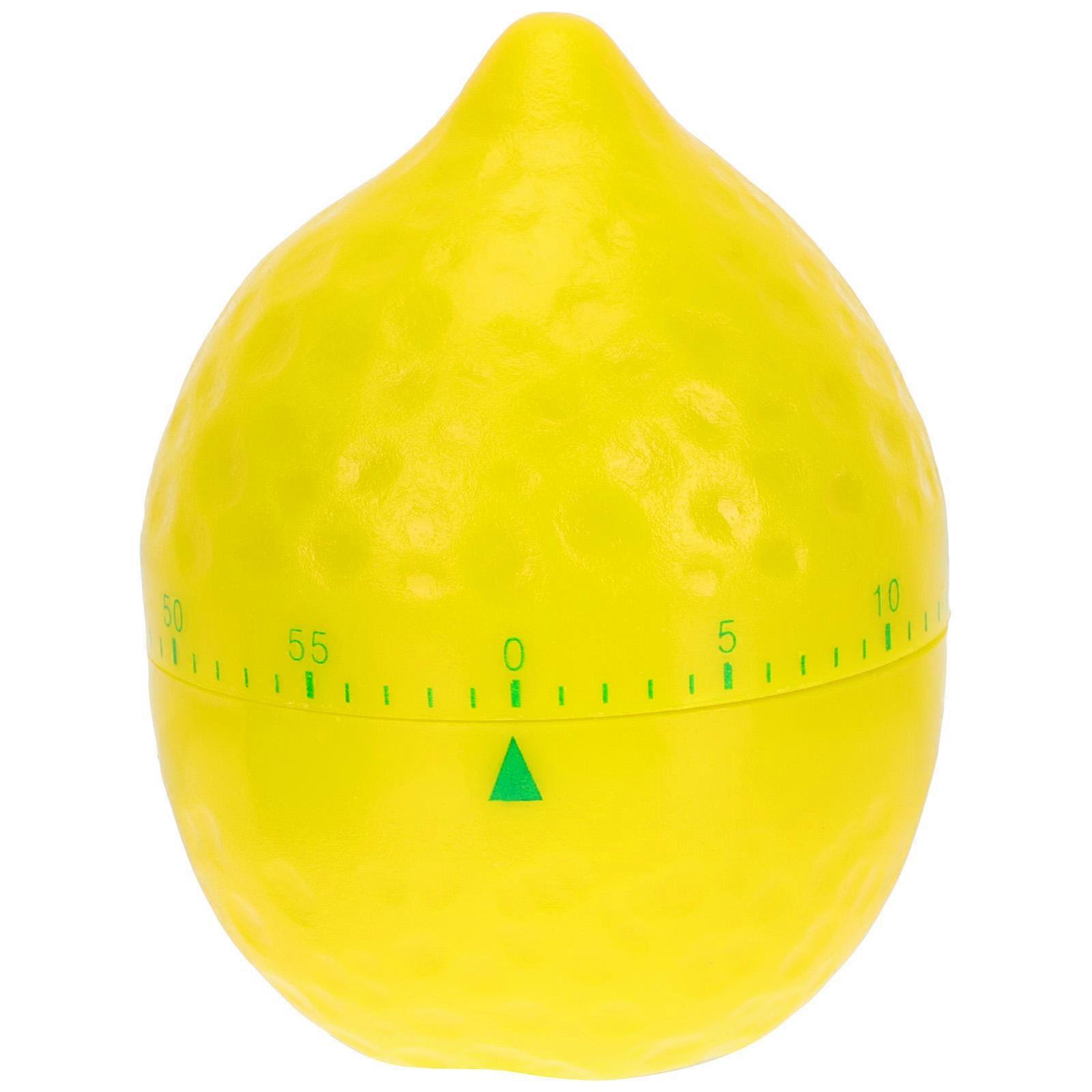 Kitchen Timer Lemon Shape Cooking Reminding Tool Plastic Mechanical Timer 1Pcs