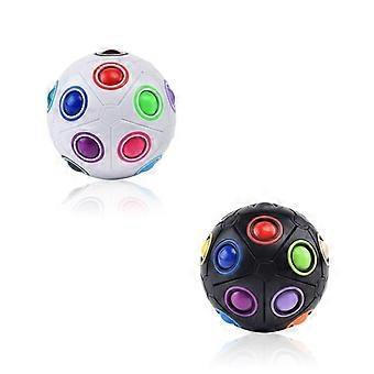 Magic Rainbow Ball, 2 Pack Speed Cube Puzzle Ball Fidget Ball com 11 bolas brinquedo educacional