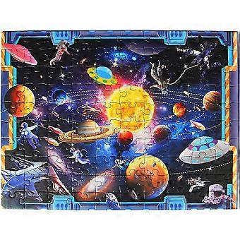 Puzzles for Kids Ages 4-8, 8-10, 10 and Adults 100 PCS Space Jigsaw Puzzle Solar System Floor Puzzle for Kids Boys and Girls Learning Educational Birt