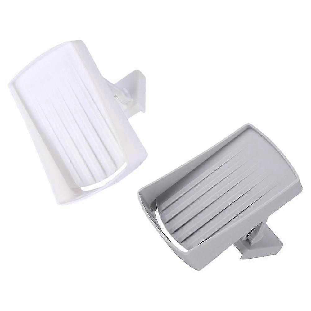 Wall-Mounted Soap Dish Plastic Bathroom Accessories Draining Stand 2Pcs