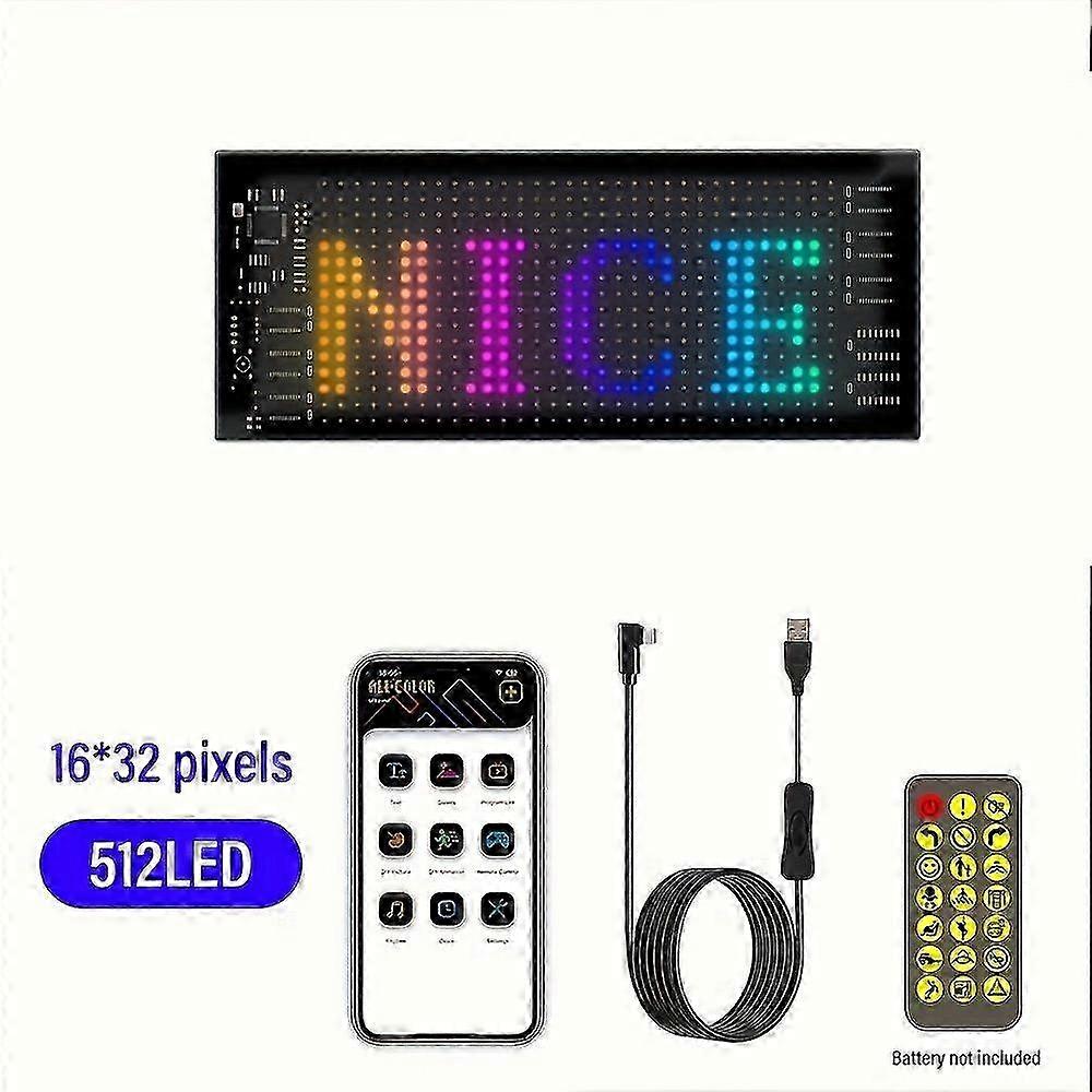 Programmable LED Pixel Display, App Controlled Text Pattern Animation Night Light, Wall-Mountable for Home Decor Game Room
