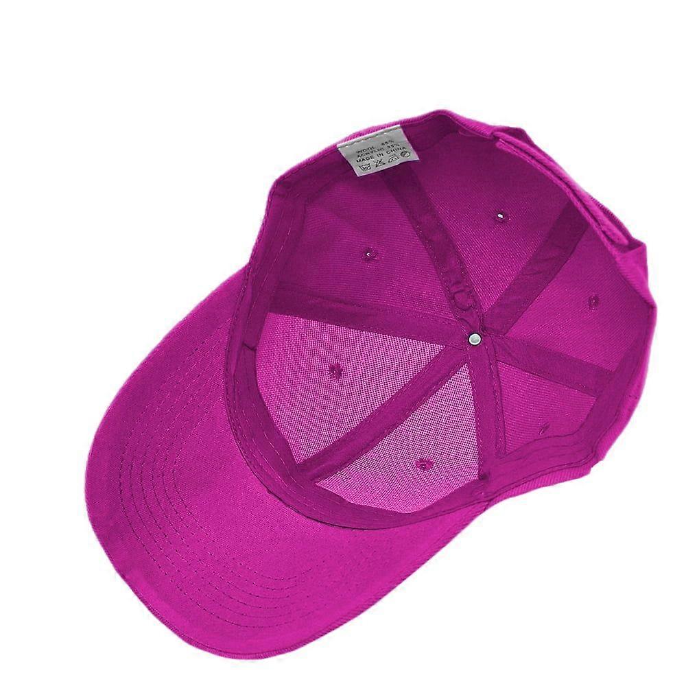 Plain Solid Baseball Cap Sun isor Adjustable Ball Hat Hot Pink