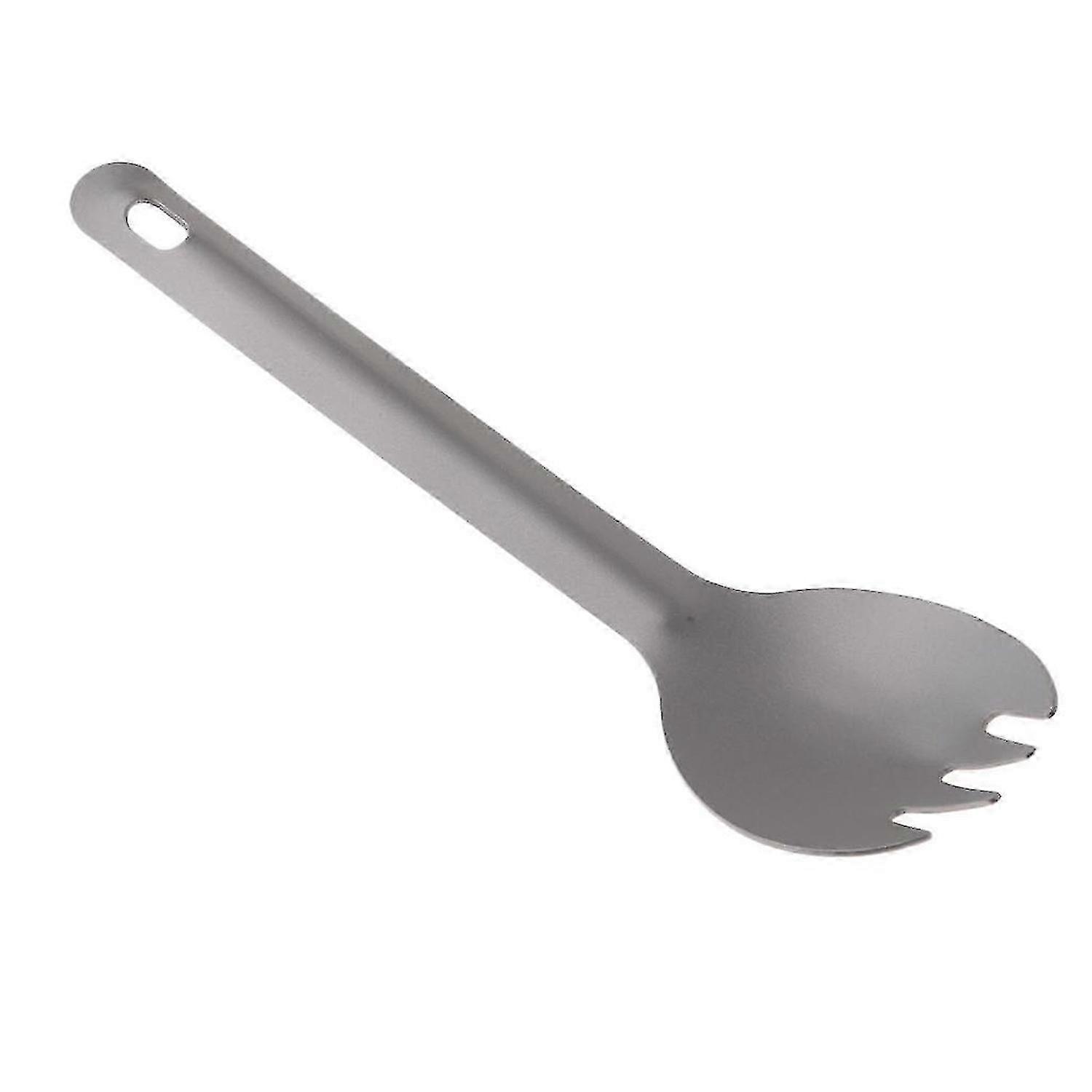 Outdoor Titanium Flatware Spoon Fork Spork with Buckle