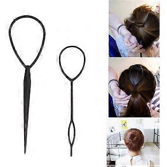 Lot de 4 pinces magiques en plastique pour tresses et queues de cheval, accessoires de coiffure.