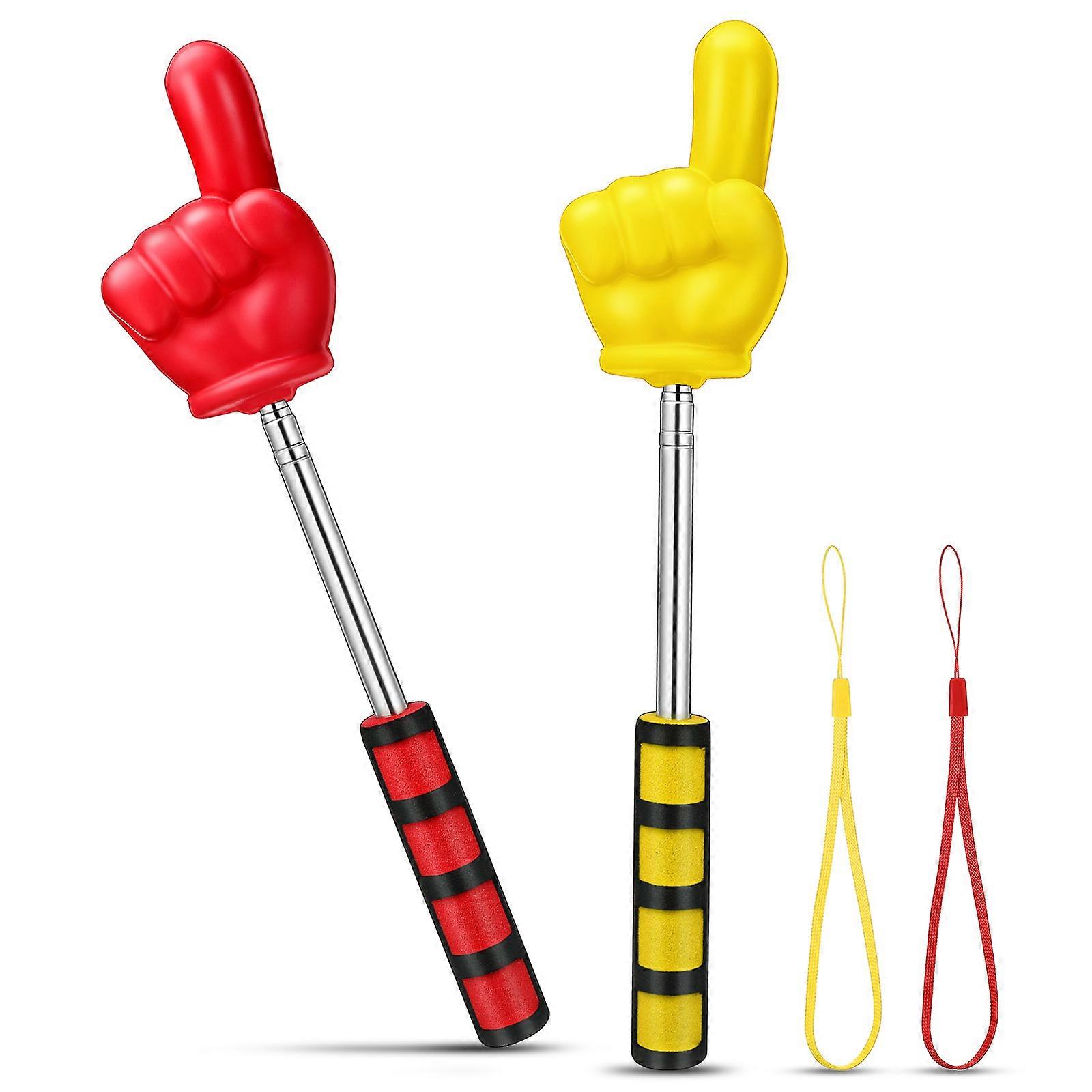 2pcs Telescopic Hand Pointer Classroom Pointer Stick Extendable Finger Pointer Presentation Pointer Teaching Pointer With Soft Handles