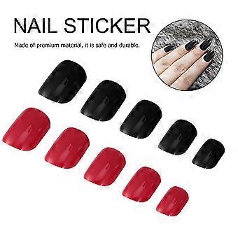 Fake Nail Tips Finished Nail Sticker Patches for Decoration 24Pcs Durable