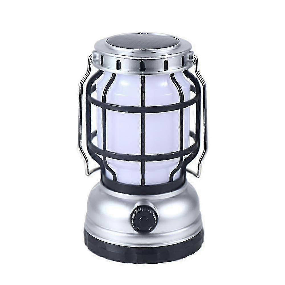 Solar Lantern Camping Lantern Camping Light (silver)