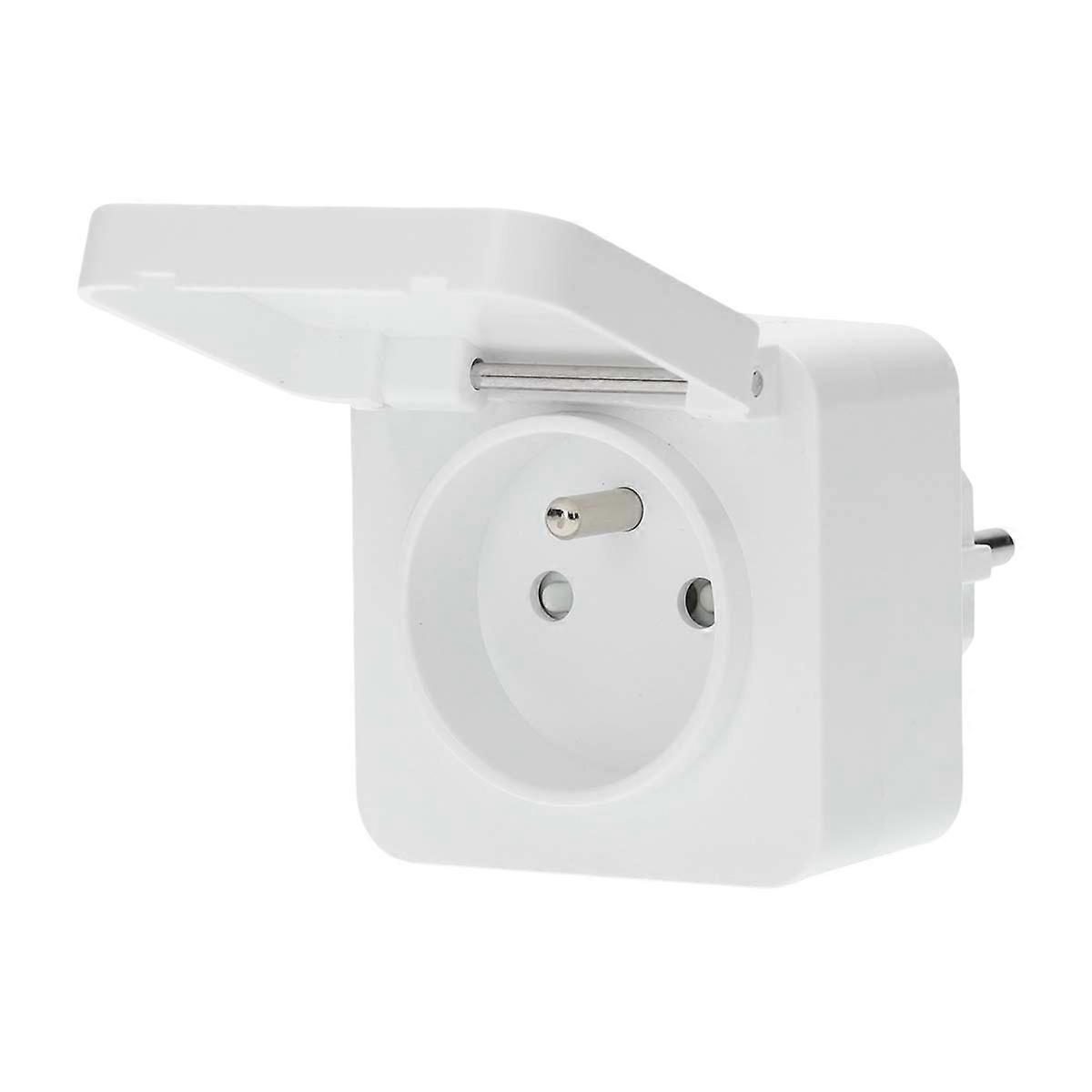 IP44 Waterproof Smart Outdoor Socket with Zigbee 3.0 Power Meter, White