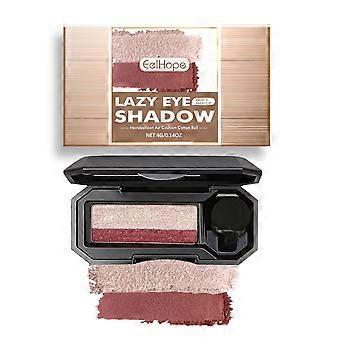 Cień do powiek Small mushroom w naturalnym kolorze perłowo-matowym, do codziennego makijażu dla początkujących, z cekinami, w kolorze różowym i białym