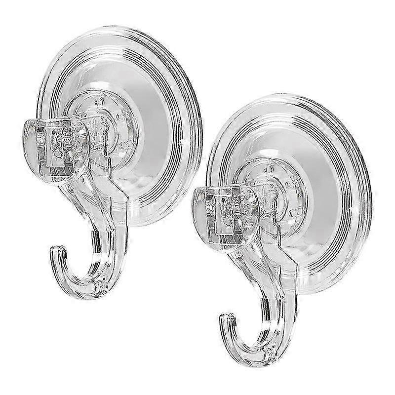 2 x 7*8.85CM clear plastic suction cup wall hooks