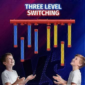 Divertente gioco di sfida con bastoncini cadenti per allenare le capacità di reazione, attività educativa, gioco di società di interazione genitore-figlio