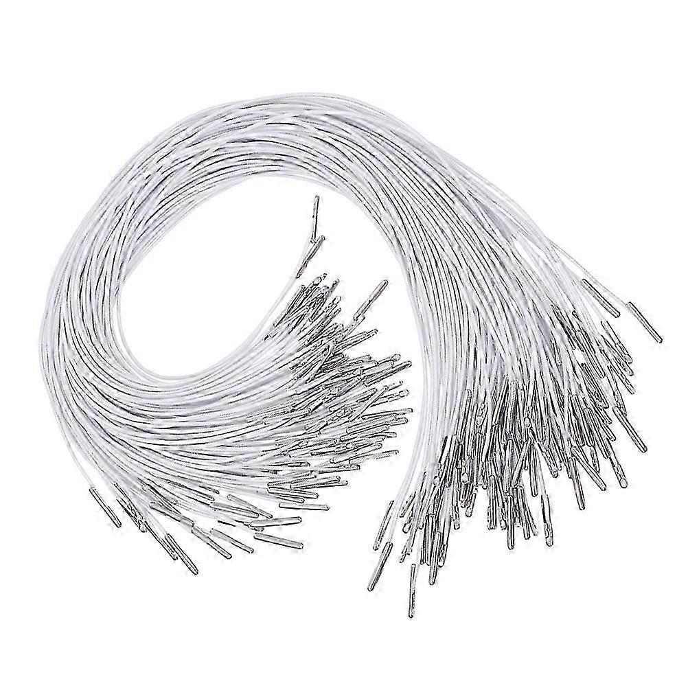 White Elastic Fixed Rope Stretch Loop 200Pcs for Mask Making DIY