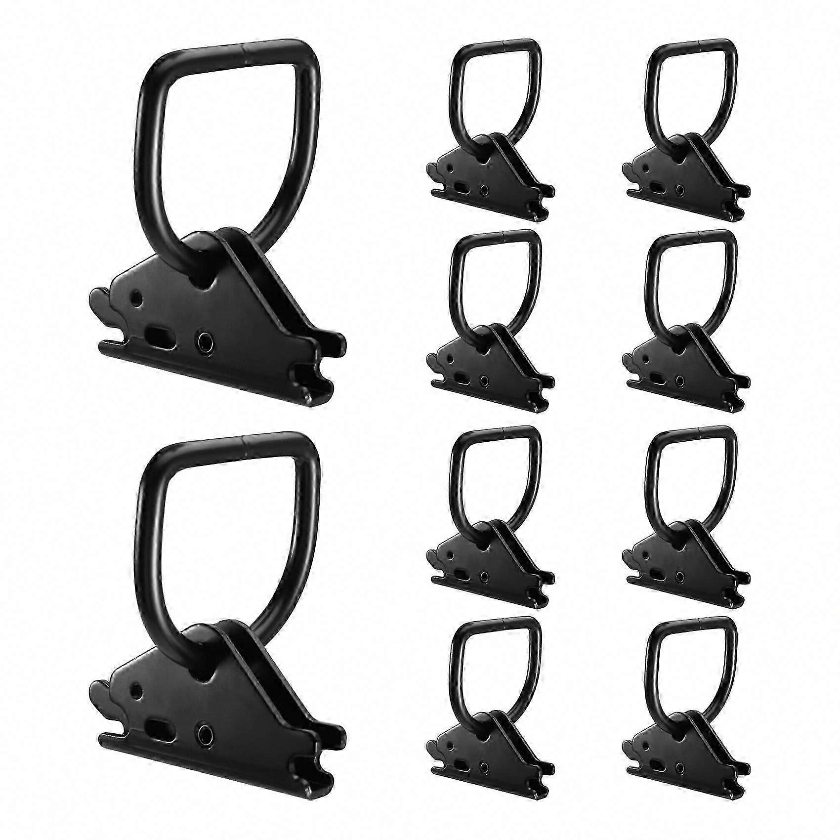 10pcs E Track D Ring Tie Down Anchors Closed for Trailers, Pickup Trucks, Motorcycle Cargo