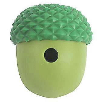 Green with Dark Green Pet Food Dispensing Toy Bite Resistant Interactive Slow Feeding Silicone Pet Treat Puzzle Ball for Dog Peacock
