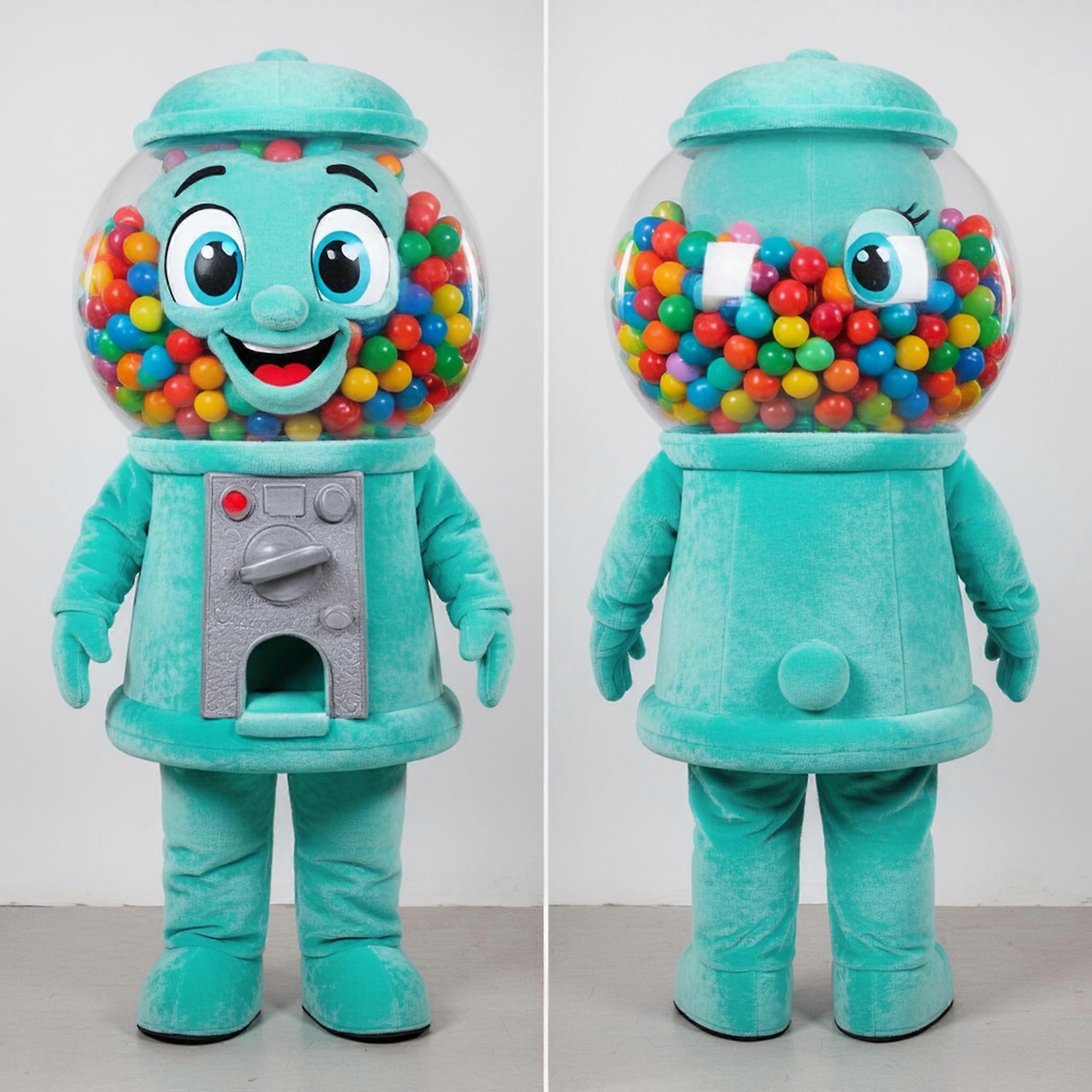 MASTICOT Turquoise Playful Gumball Machine Mascot