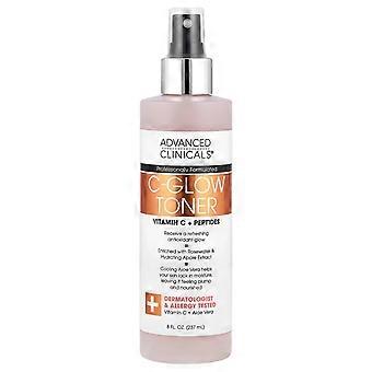 2 x Advanced Clinicals, C-Glow Toner, Vitamin C + Peptide, 237 ml (8 fl oz).