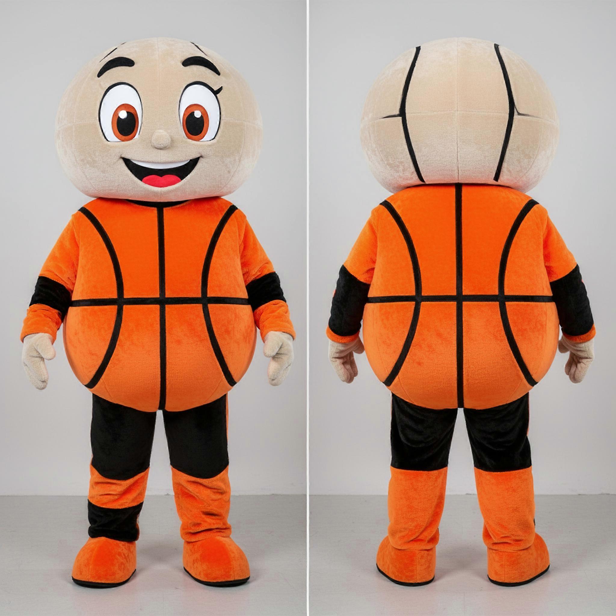 MASTICOT Beige Rounded Basketball Ball Mascot