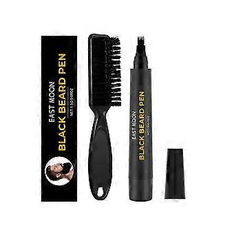 Caneta para barba preta, à prova d'água e resistente ao suor, caneta de desenho de ponta dupla, conjunto de canetas para cuidados diários com a barba - 82