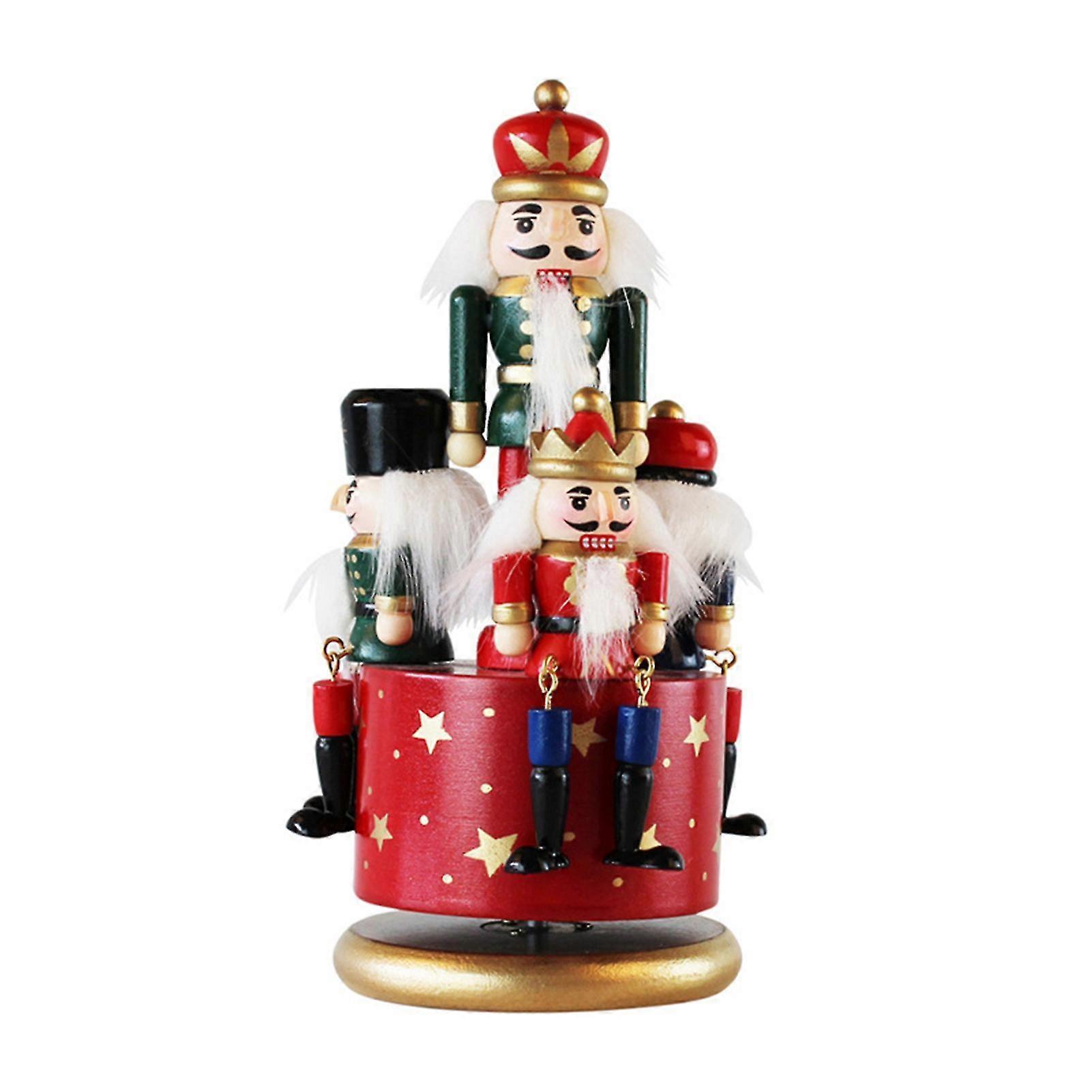 Hand-Painted Rotating Nutcracker Music Box