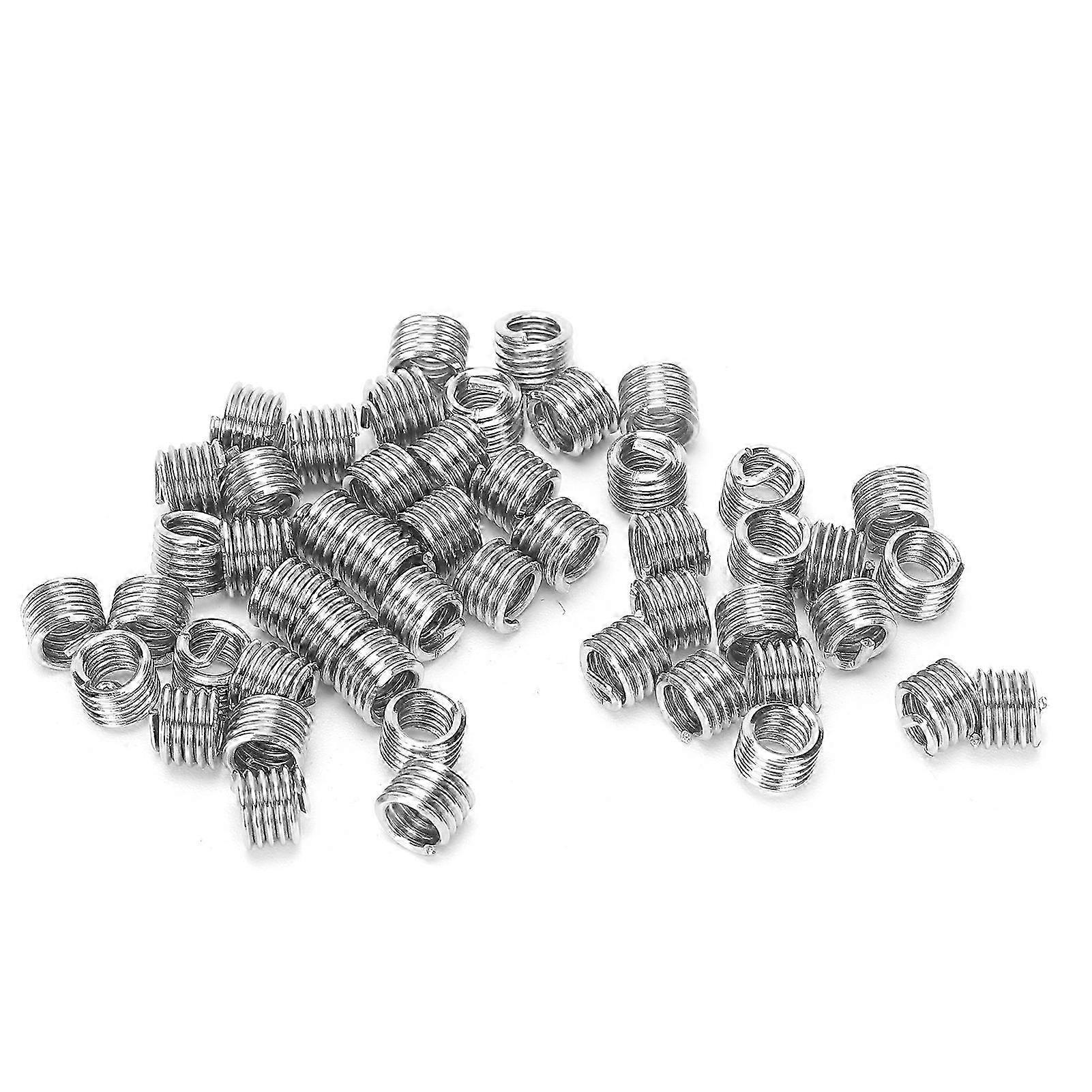Ouitble Screw Bushing Insert Wire Thread Insert Screw Bushing 50 Pack, Threaded Repair Tool, 10-24x1.5D, US Units
