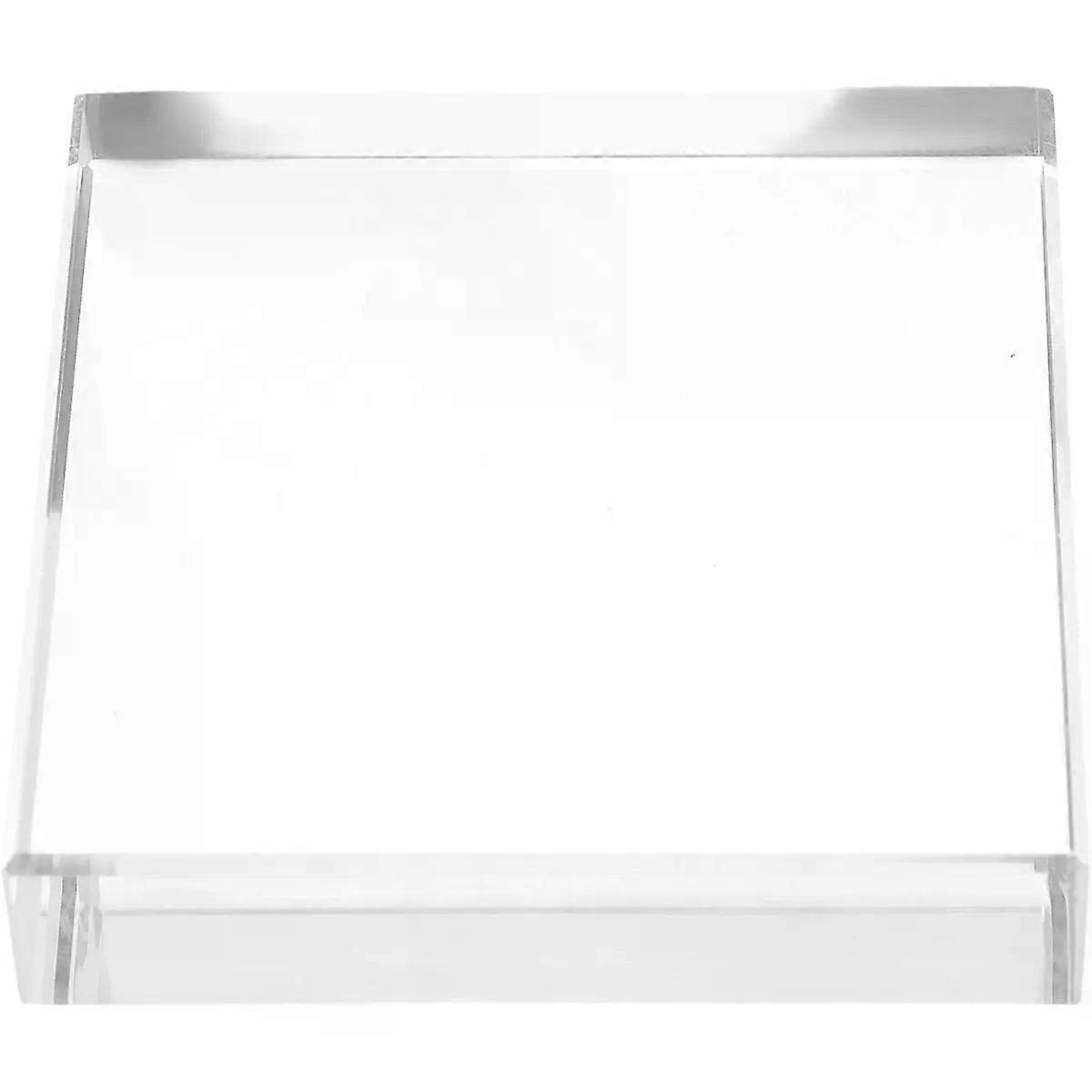 Square Glass Paperweight with Crystal Ball Base