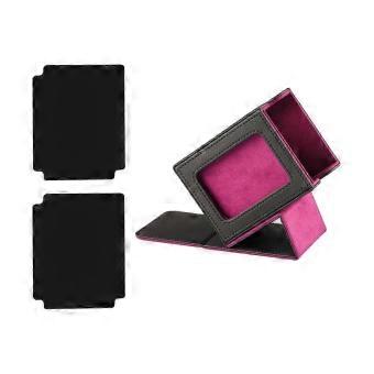 Scatola porta carte in similpelle con divisori