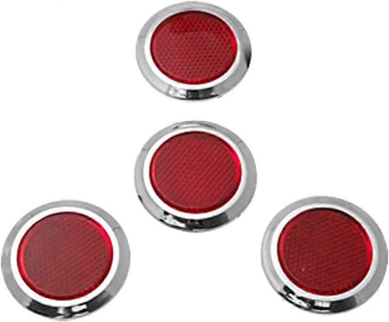 3003 4 Pieces Red Round Car Reflector Set