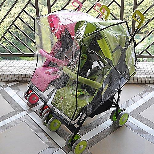 Twin Stroller Raincoat Universal Size Side By Side Stroller Weather Shield, Baby Rain Cover/wind Shield