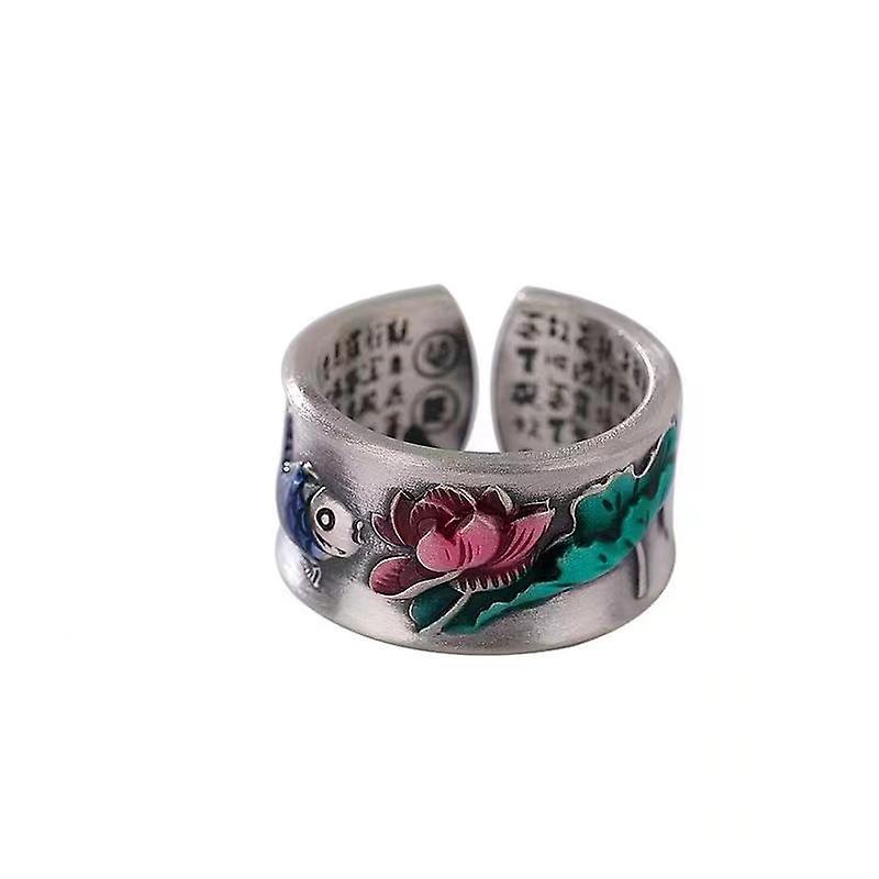 Email Koi Lotus Ring pentru femei Open Ring