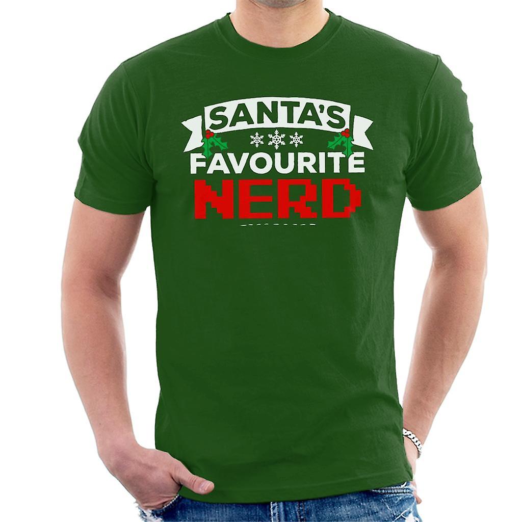 Santas oblíbené Nerd vánoční muži ' s tričko