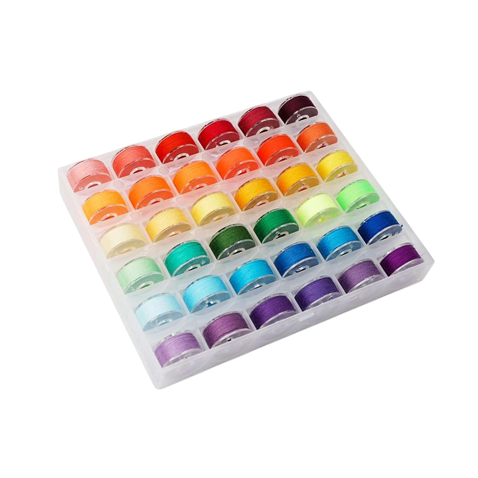 36Pcs Sewing Machine Bobbin Threads for Roll Machine Knitting Craft Supplies StyleB