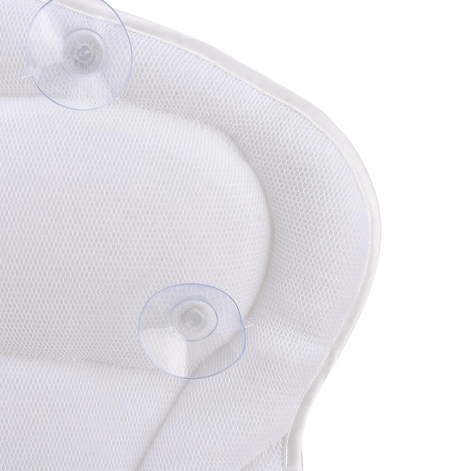 2023 New,4D Bath Pillow as Neck and Neck Pillow Bath with 4D Air Mesh Technology, Neck and Back in the Bath with 6 Suction Cups