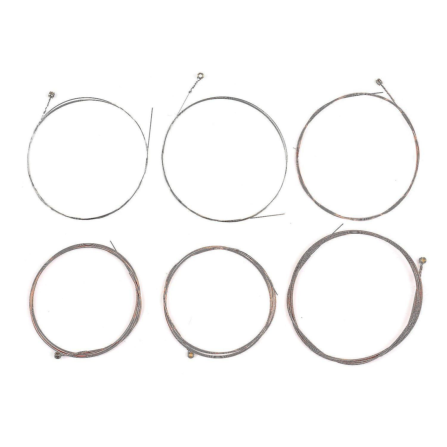 6 Pcs Guitar Strings Acoustic Guitar Strings Steel Core Phosphor Copper Alloy Wound Strings For 6 St