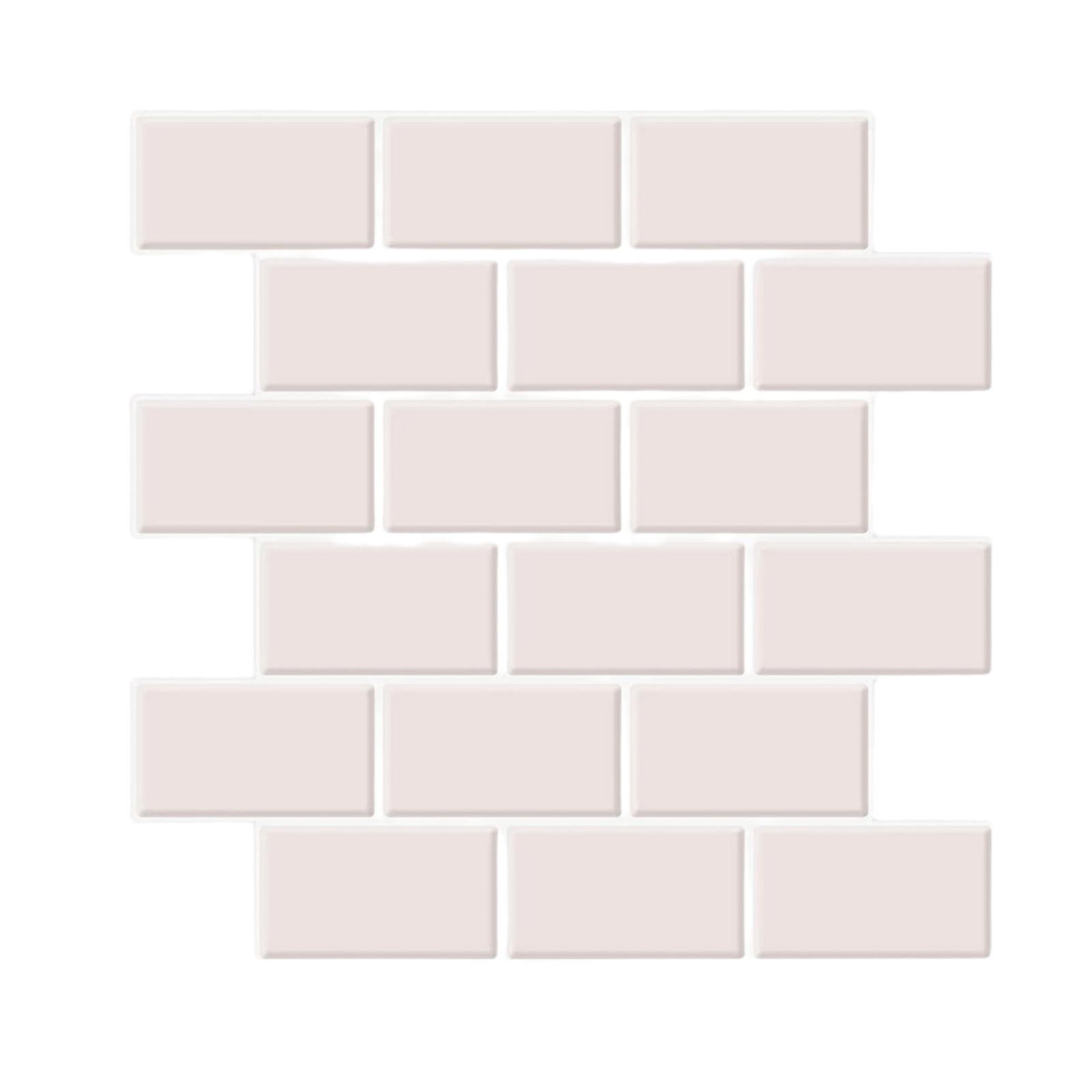 Self Adhesive Wall Sticker Waterproof Wallpaper Panel for Home Kitchen Rectangle