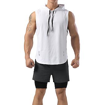YOUTHUP Mens Sports Sleeveless Hoodie Gym Workout Solid...