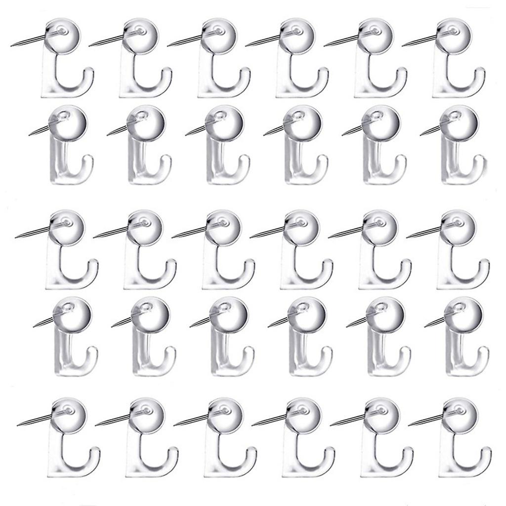 50 Pcs/Pack Decorative Pushpin Multi-purpsoe Hook-shaped Pushpin Box Sealed