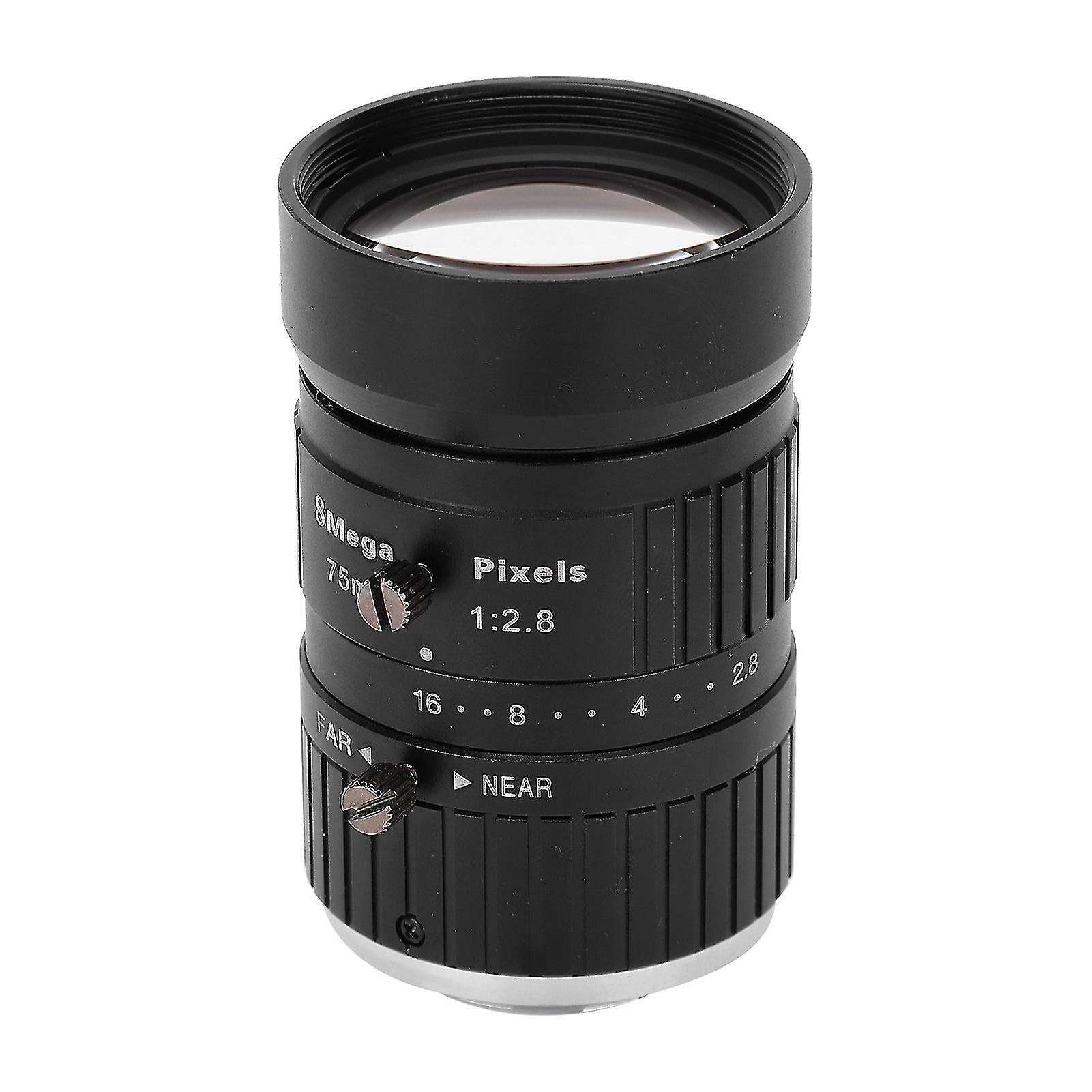 8Mp Lens C Mount 75mm Focal Length 1in Image Format Manual Aperture For Industrial Camera